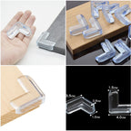 4 Pcs Table Corner Edge Protector Silicone Covers - Furniture Edge Table Corner Protection- - AABA MALL