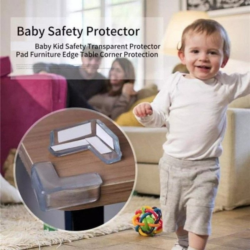 4 Pcs Table Corner Edge Protector Silicone Covers - Furniture Edge Table Corner Protection- - AABA MALL