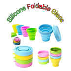 3 Pcs Silicone Portable Foldable Glass Cup - AABA MALL