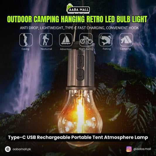 USB Type-C rechargeable camping tent lamp