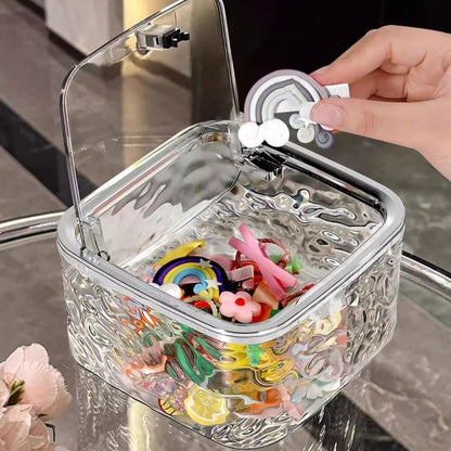 Plastic hair accessory organizer box