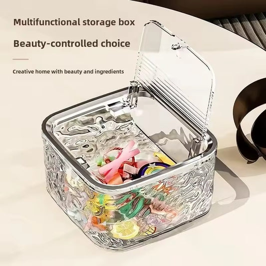 Plastic hair accessory organizer box