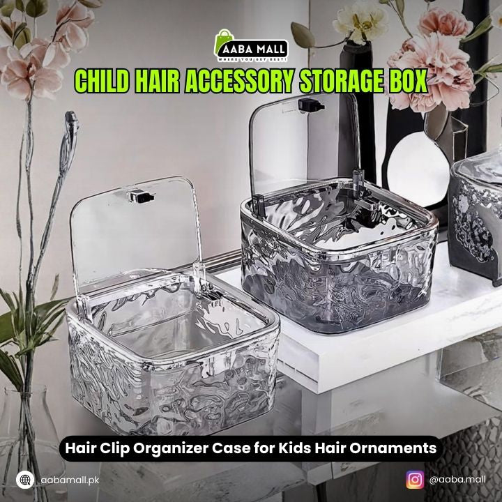 Plastic hair accessory organizer box