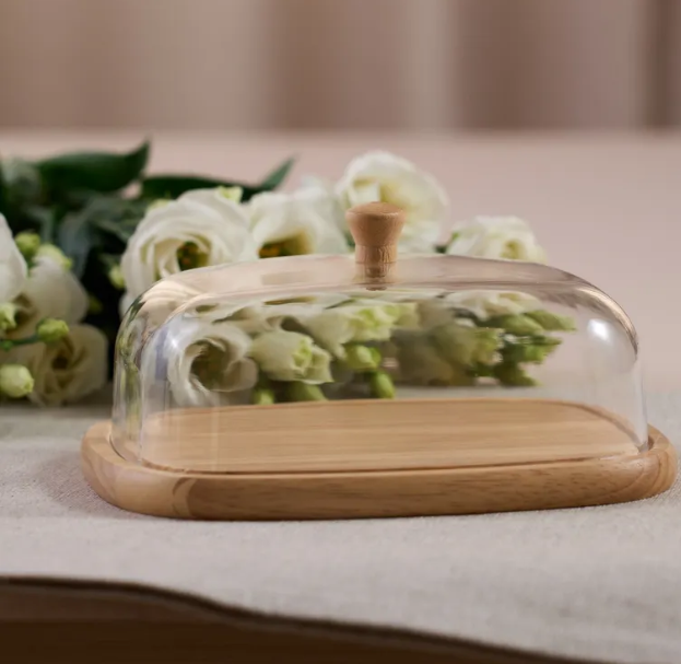 Butter Box & Cheese Serving Tray with Lid ? Food Storage Container for Kitchen & Dining - AABA MALL