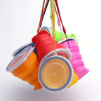 Silicone expandable water cup with lid