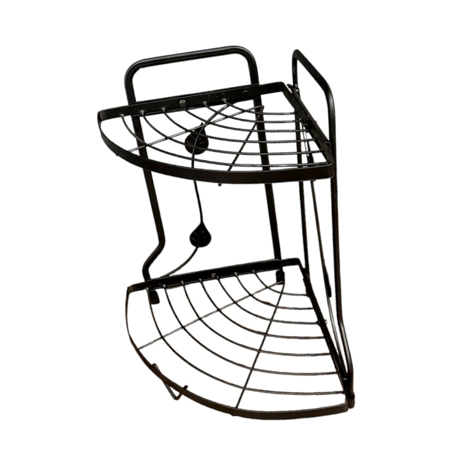 2 layer metal corner rack kitchen storage