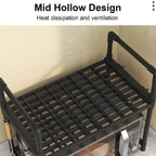 Microwave Stand Countertop Kitchen Shelf Organizer Modern Minimalism Heavy Duty Utility Storage Shelf With Hook - AABA MALL
