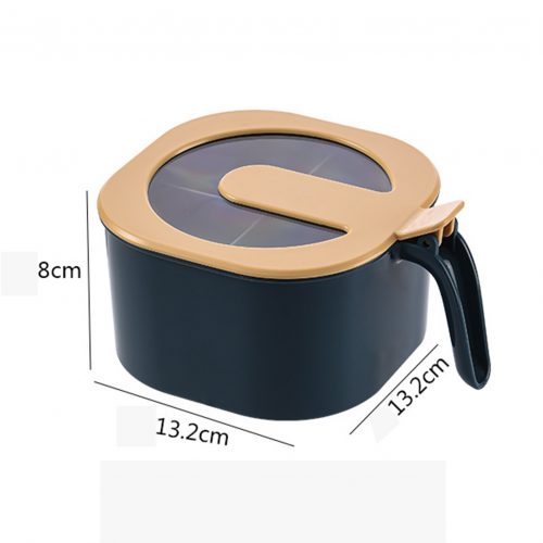 4 Grid Spice Set Seasoning Spice Container Square Pepper Box Spice Box Kitchen Shelf