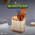 Criss-Cross Cutlery Holder ? Hollow Drain Plastic Tableware Rack for Chopsticks, Spoons, Forks & Knives