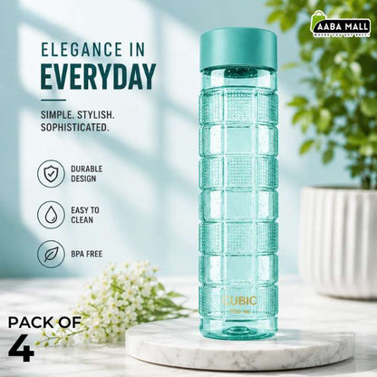 Cubic Water Bottle 1000 ML | Refrigerator Friendly | Durable Plastic Water Bottle | Made in Pakistan | Stylish Household & Kitchen Bottle