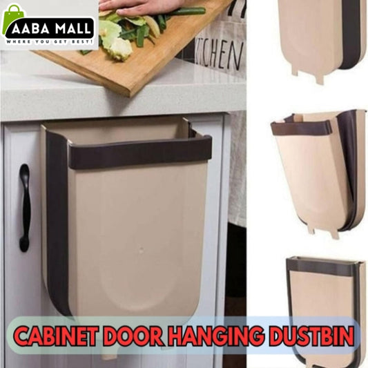 Hanging Foldable Trash Bin for Kitchen – Cabinet Door Mounted Garbage Can – Space-Saving Folding Waste Bin for Cupboard, Drawer & Counter Use