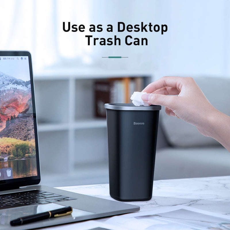 Baseus Table Dustbin Car Ashtray Dustbin Trash Bin Auto Organizer Car Trash Can Storage Bag Rubbish Garbage Box Dust Case Holder Waste Bag - AABA MALL