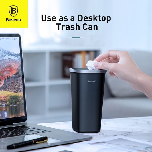 Baseus Table Dustbin Car Ashtray Dustbin Trash Bin Auto Organizer Car Trash Can Storage Bag Rubbish Garbage Box Dust Case Holder Waste Bag