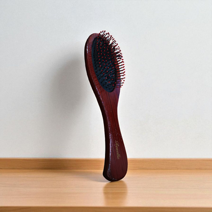 Grooming Wooden Hair Brush | Large Paddle Brush with Soft, Anti-Frizz Bristles