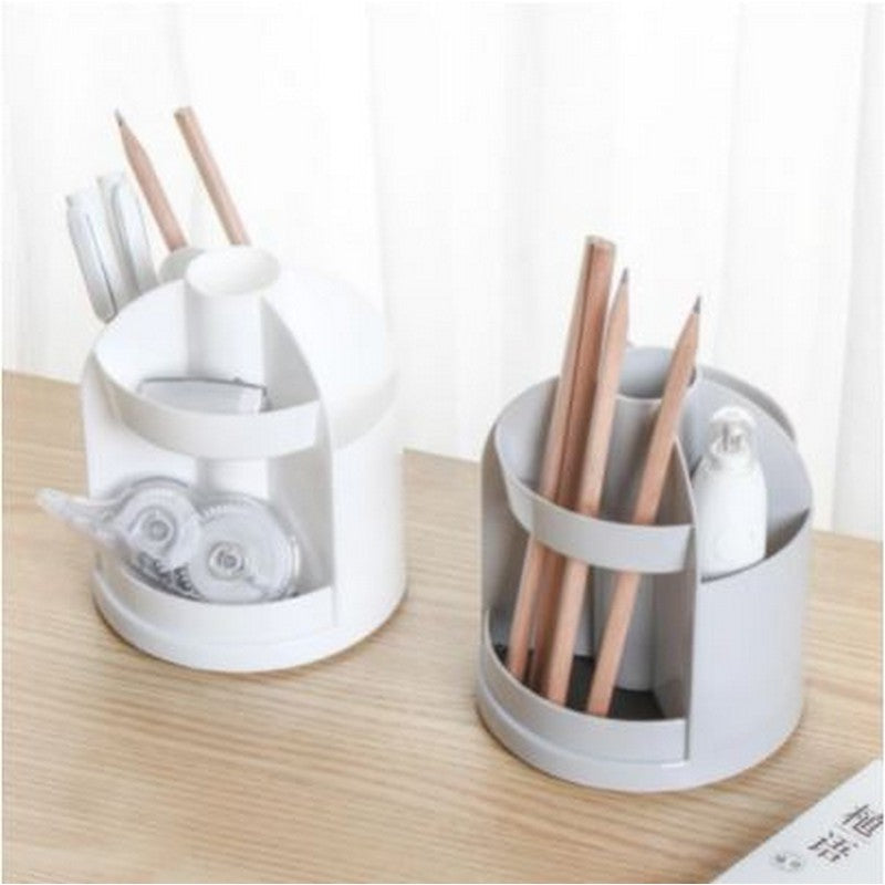 Office desk organizer with pen and cosmetic holder