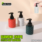 Diamond Shape Soap Dispenser | Stylish Liquid Soap Pump Bottle | Refillable Bathroom & Kitchen Hand Wash Dispenser - AABA MALL