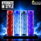 Diamond Water Bottle 1.2 Liter Leakproof Refrigerator Bottle | Bubble Textured BPA-Free PET Plastic Fridge Bottle Set 1200ML
