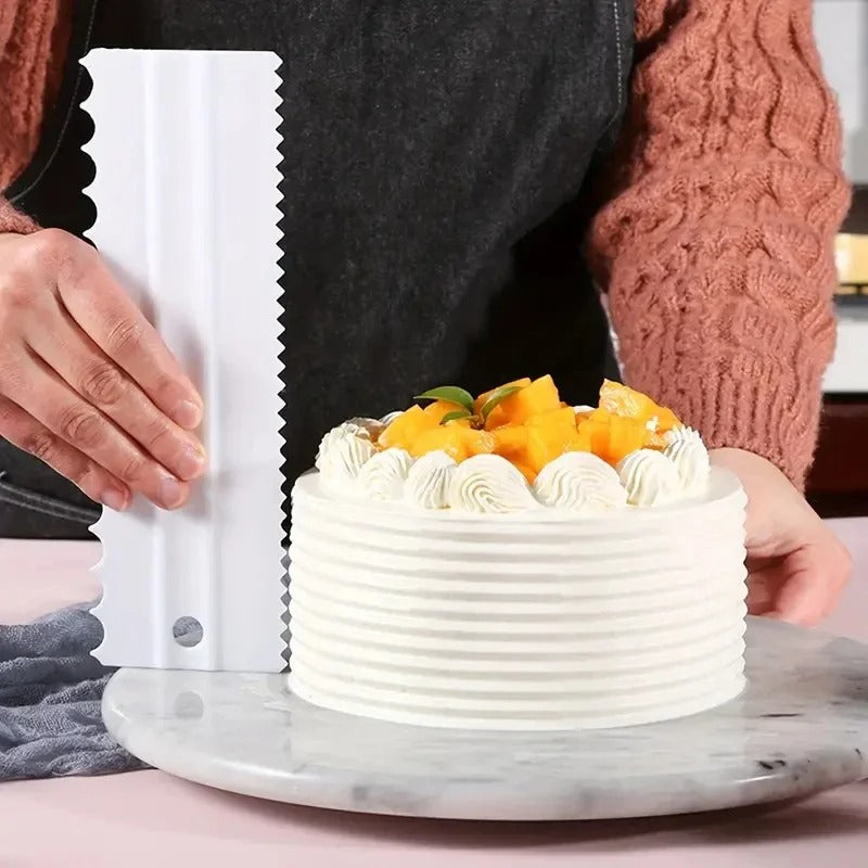 4 shape cake icing scraper and cream smoother