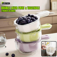 Kitchen Dual-Layer Draining Basket with Handle | Fruit & Vegetable Strainer Colander ? Double Layer Wash Bowl | Dishwasher Safe