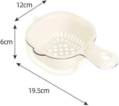 kitchen strainer bowl with dual-layer design
