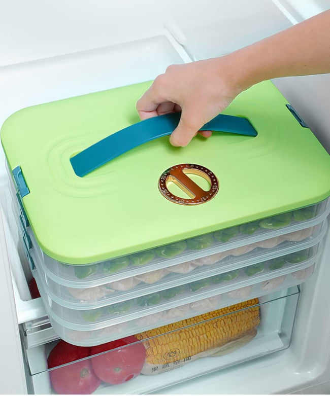 stackable freezing tray for samosas and dumplings