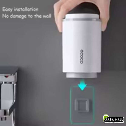 ECOCO grey toothbrush holder with cup wall mounted bathroom organizer for toothbrush, toothpaste and bathroom accessories storage