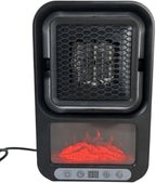 Electric fan heater with remote control and 2-speed setting, portable spot heater for office desk and indoor room use