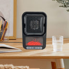 Electric fan heater with remote control and 2-speed setting, portable spot heater for office desk and indoor room use