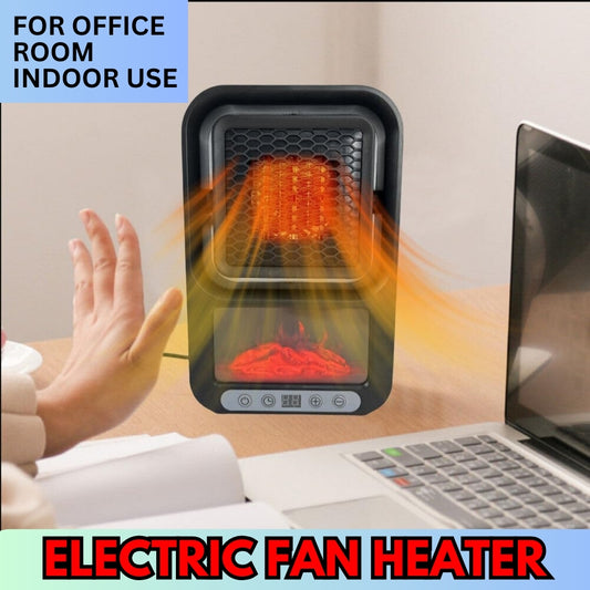Electric Fan Heater - With Remote Control 2 Speed for Office Room Indoor Use