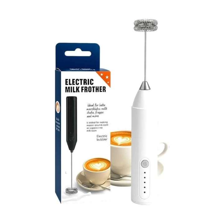 Electric Milk Frother for Coffee | 3‑Speed Powerful Handheld Foam Maker | Portable Whisk for Latte, Cappuccino, Hot Chocolate & More