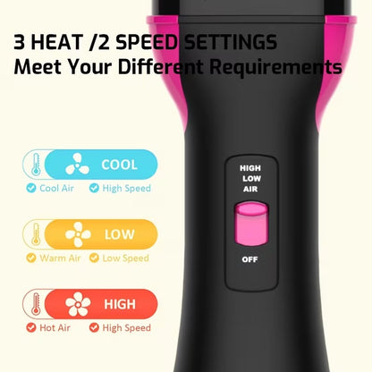 electric one step hot air styling brush curling straightening tool