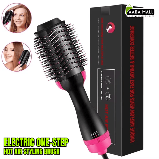 electric one step hot air styling brush curling straightening tool