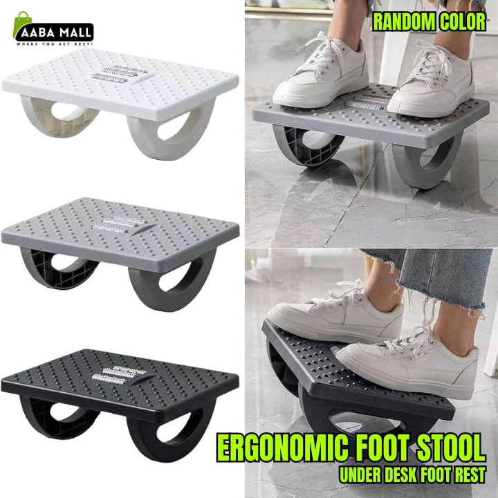 Ergonomic under desk foot rest stool for office use