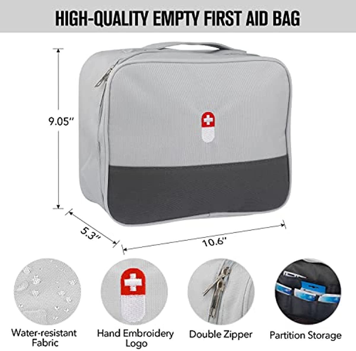 Medicine Bag, Baby Travel Pharmacy Bag, Large Capacity Medical Emergency Bag, Empty Waterproof Medicine Storage Bag, Portable Medicine Bag