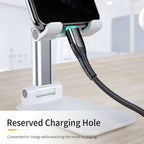 Fully Foldable Adjustable Cell Phone Holder ? Portable Desktop Stand for Smartphones & Tablets - AABA MALL
