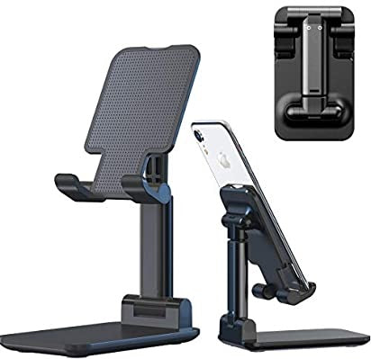 Fully Foldable Adjustable Cell Phone Holder ? Portable Desktop Stand for Smartphones & Tablets - AABA MALL