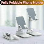 Fully Foldable Adjustable Cell Phone Holder ? Portable Desktop Stand for Smartphones & Tablets - AABA MALL
