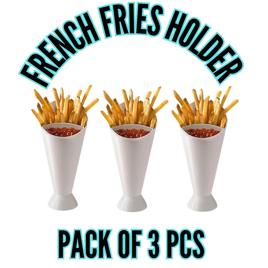 3 Pcs French Fries / Snacks Holder / Cone Dipping Cup