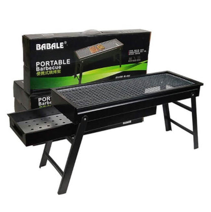 Foldable Portable BBQ Grill 23.6 Inch | Heavy‑Duty Barbecue Angeethi with Drawer Ashtray – Outdoor & Indoor Cooking