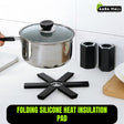 Foldable Trivet Heat Insulation Pad ? Space-Saving Non-Slip Hot Pot Mat & Kitchen Counter Protector