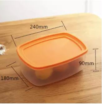 Transparent Refrigerator Food Storage Container Rainbow Colored Rectangular Storage Boxes 7pcs/Set