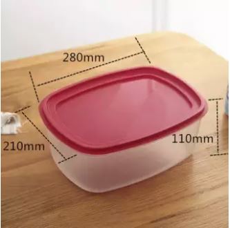 Transparent Refrigerator Food Storage Container Rainbow Colored Rectangular Storage Boxes 7pcs/Set
