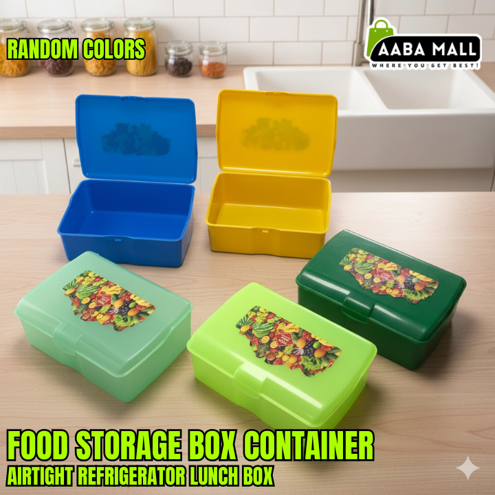 Premium Wavy Food Storage Box Container – Airtight Refrigerator Lunch Box | Durable Multi-Purpose Kitchen Organizer (Random Colors) - AABA MALL