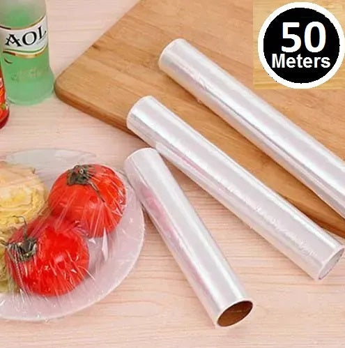 Food Wrap Cling Film Plastic Wrap Food Grade PE Cling Film 50 Meter - AABA MALL