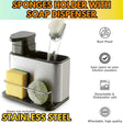 Essentials Kitchen Sink Tidy Caddy Sponges Holder with Liquid Soap Dispenser ? 340ml Kitchen Soap Dispenser