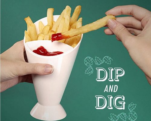 French Fries Holder,  French Fry Cone Dipping Cup