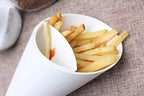 2-in-1 French fry cone holder with dipping cup for ketchup or sauce, reusable plastic snack organizer for chips and chicken nuggets