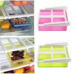 Fridge Storage Trays, Rack, Shelf, Drawer, Holder- Multipurpose, Plastic Tray, Space Saving, Slider Tra - AABA MALL