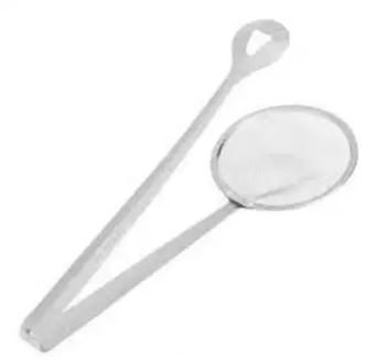 Frying Mesh Colander Quick Strain Stainless Steel Tong Colander