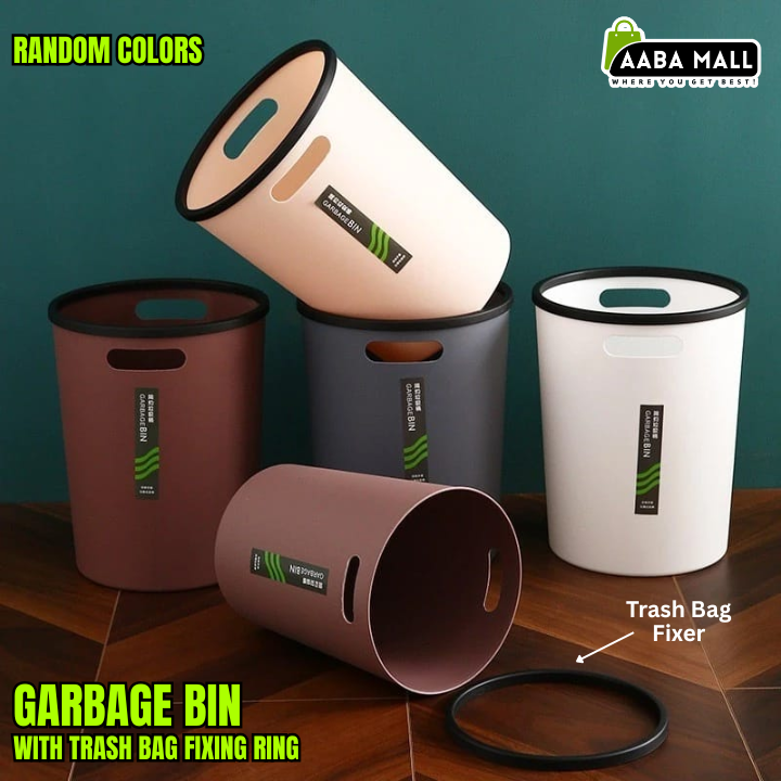 Smooth surface garbage bin with large opening
